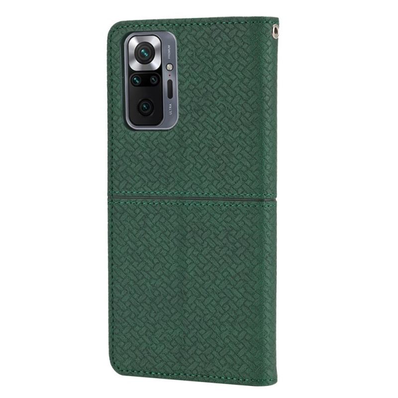 Futrola Xiaomi Redmi Note 10 Pro Stil Od Pletene Kože S Remenčićima