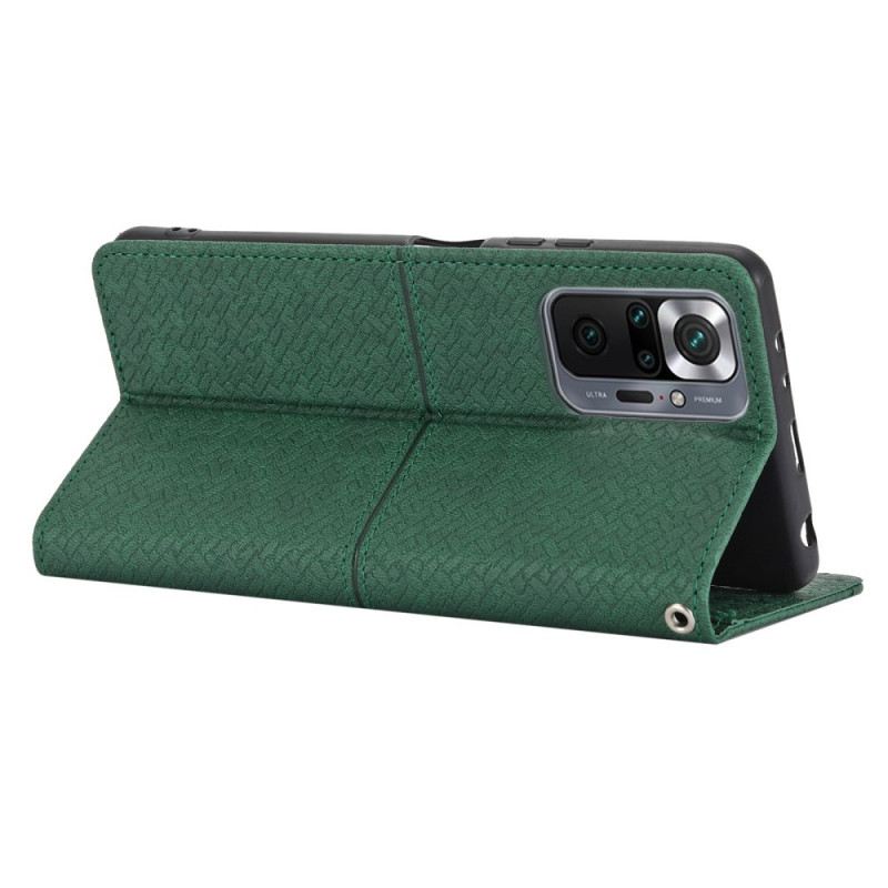 Futrola Xiaomi Redmi Note 10 Pro Stil Od Pletene Kože S Remenčićima