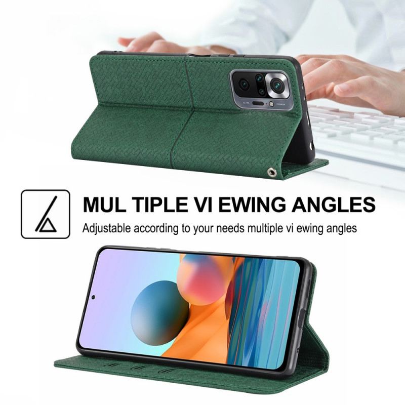 Futrola Xiaomi Redmi Note 10 Pro Stil Od Pletene Kože S Remenčićima