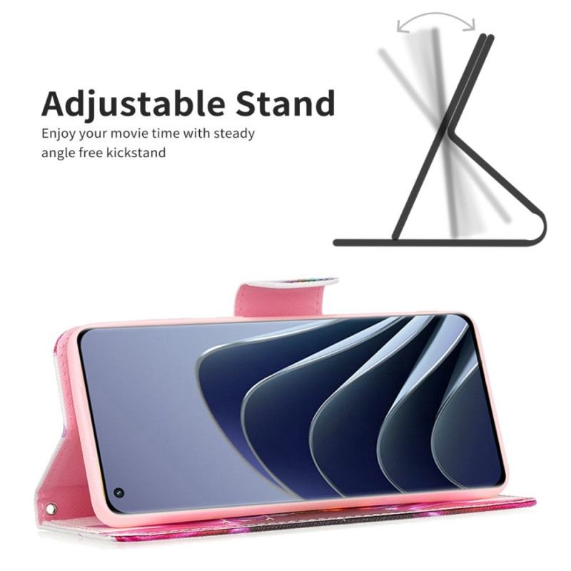 Kožna Futrola OnePlus 10 Pro 5G Akvarel Cvijet