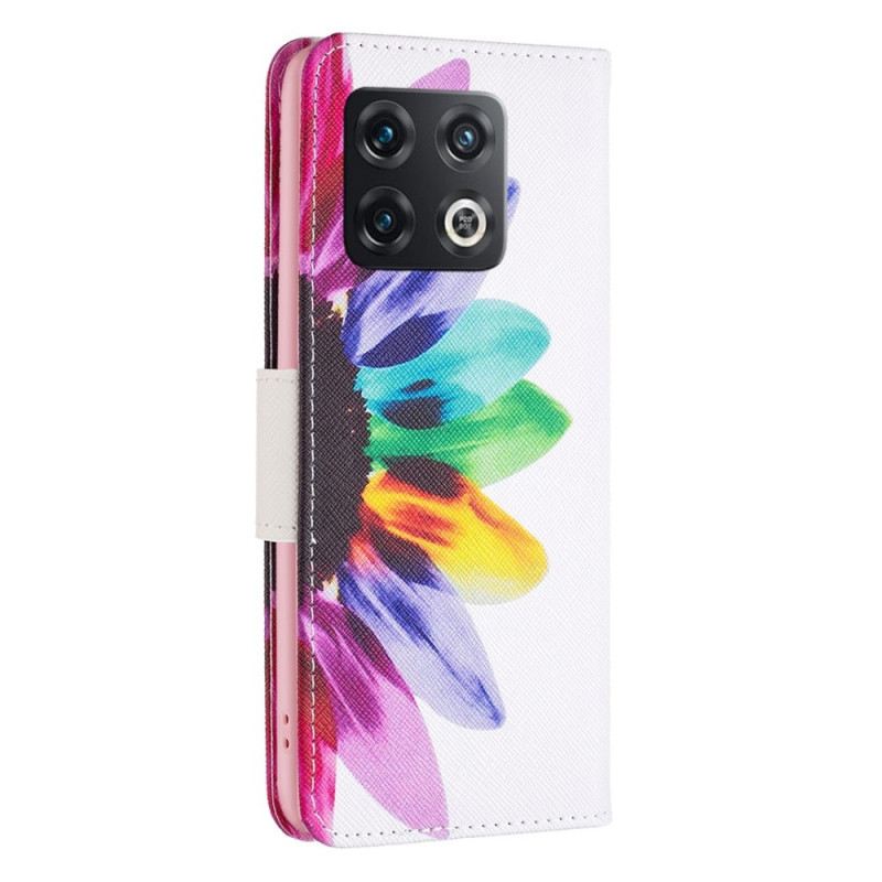 Kožna Futrola OnePlus 10 Pro 5G Akvarel Cvijet