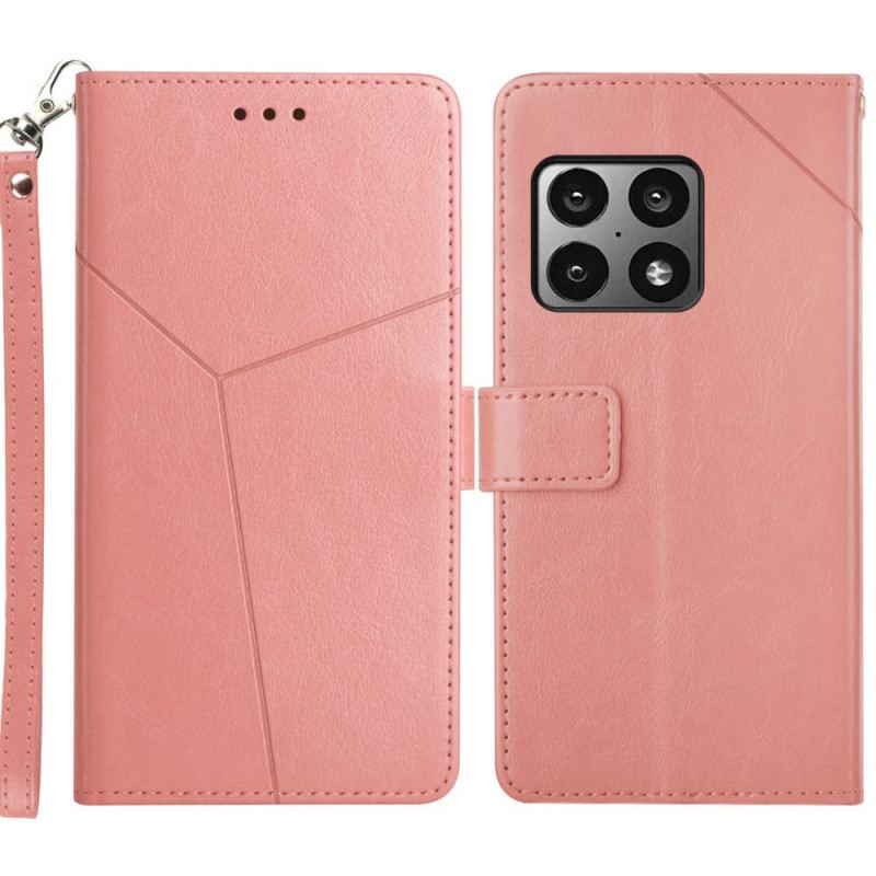 Kožna Futrola OnePlus 10 Pro 5G Stilski Kožni Geo Y Dizajn