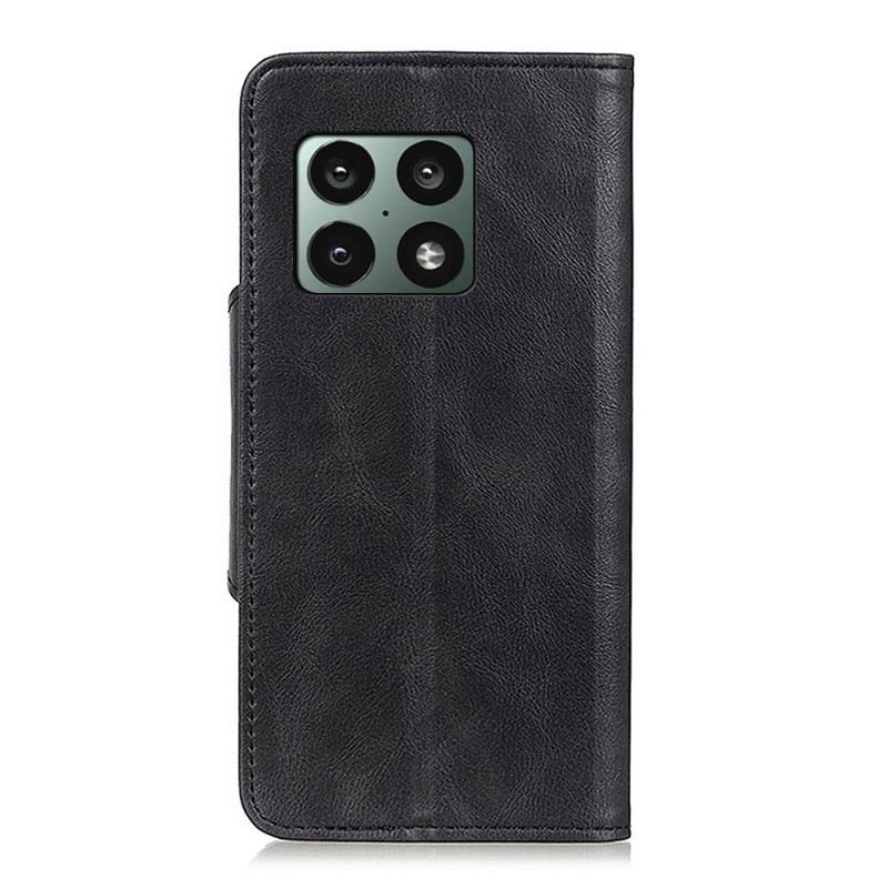 Kožna Futrola OnePlus 10 Pro 5G Vintage Umjetna Koža I Gumb