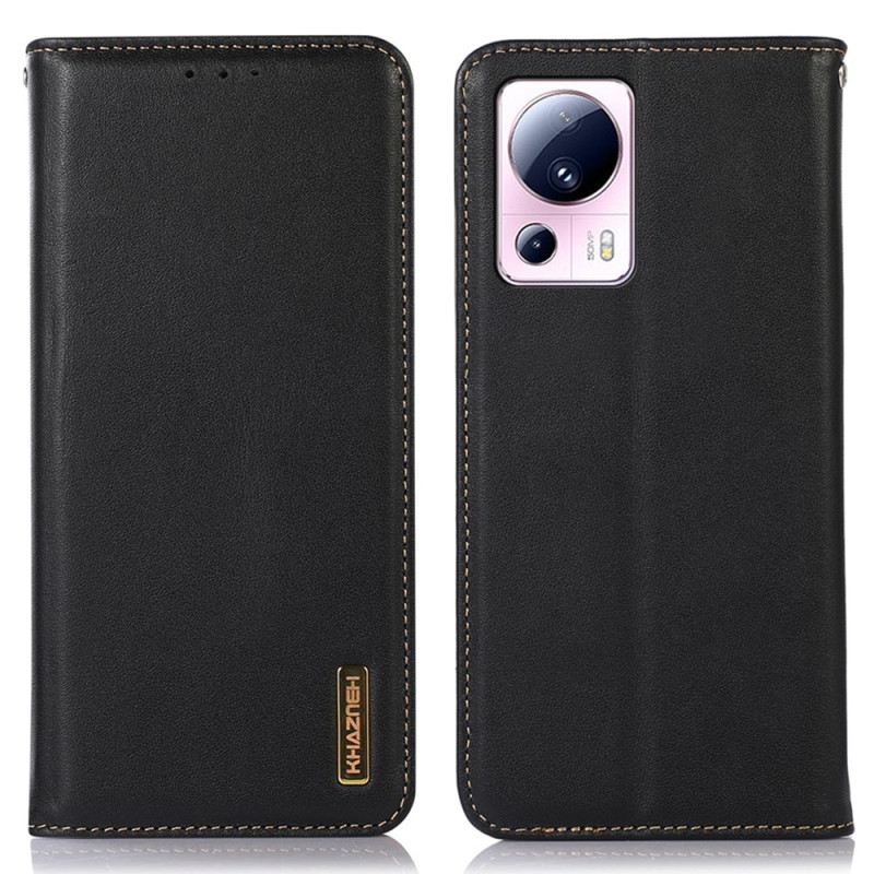 Flip Futrola Xiaomi 13 Lite Kožna Futrola Rfid Prava Koža Khazneh