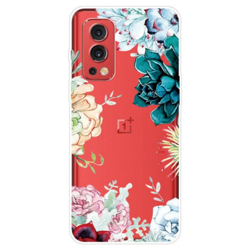 Maskica OnePlus Nord 2 5G Bešavno Cvijeće U Akvarelu