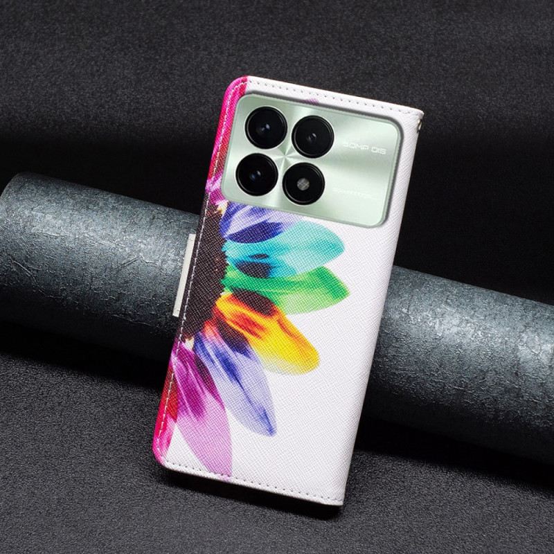 Kožna Futrola Poco X6 Pro 5g Akvarel Cvijet