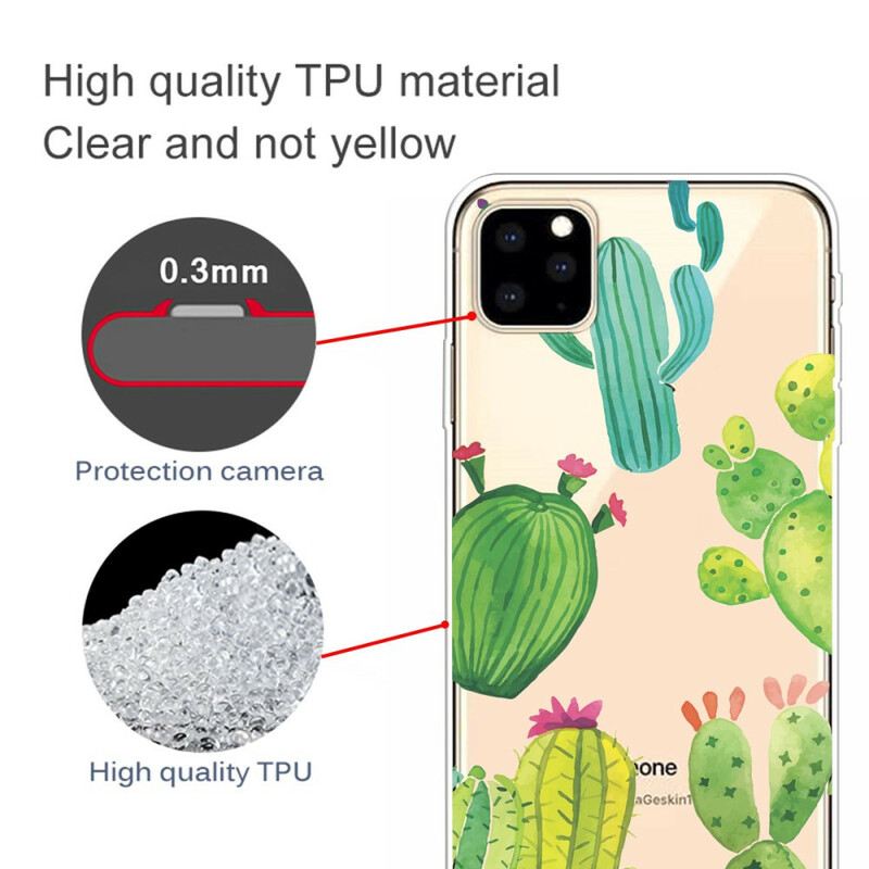 Maskica iPhone 11 Pro Akvarel Kaktusi