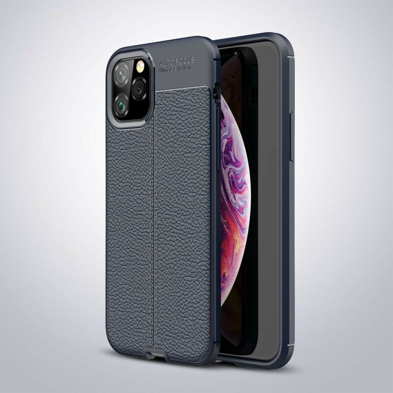 Maskica iPhone 11 Pro Efekt Dvostruke Linije Litchi Kože