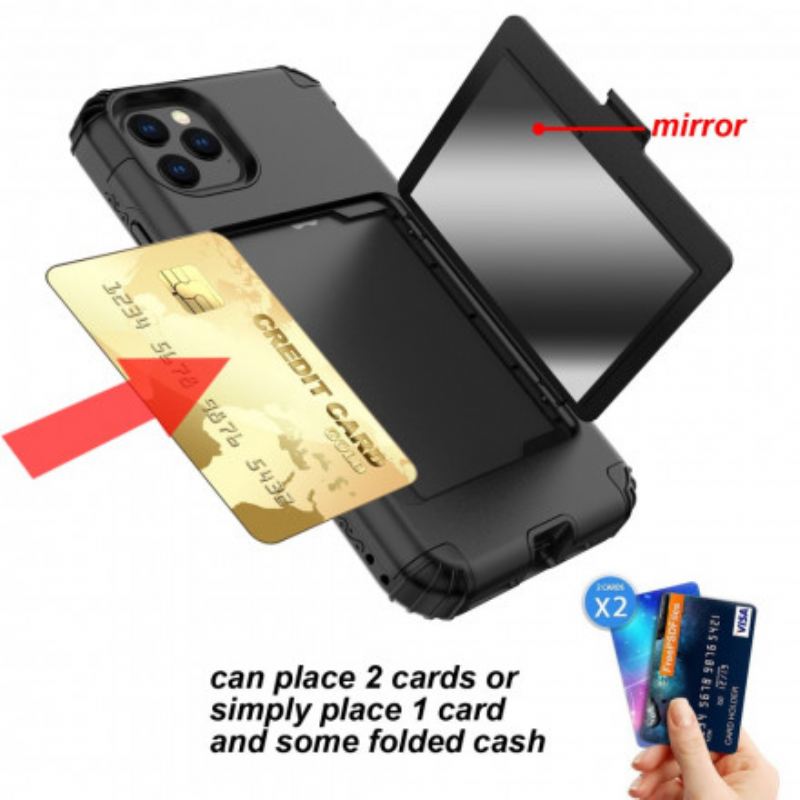 Maskica iPhone 11 Pro Hibridni Držač Kartice I Ogledalo