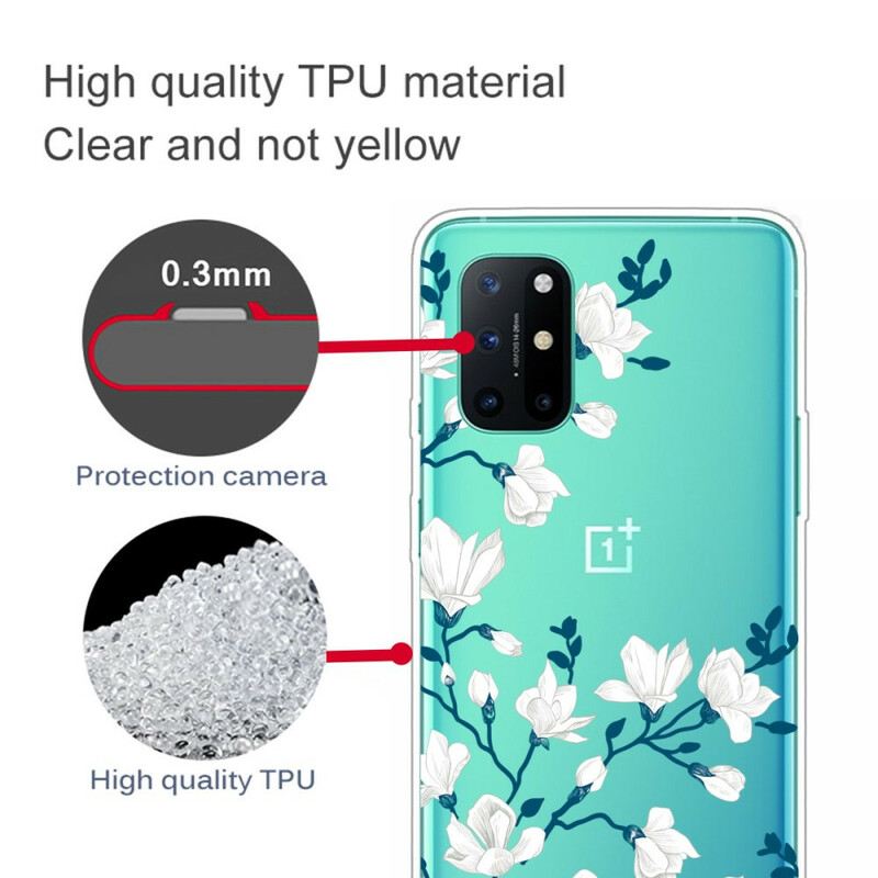 Maskica OnePlus 8T Bijelo Cvijeće