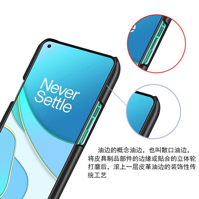 Maskica OnePlus 8T Ksq Dvobojni Kožni Efekt