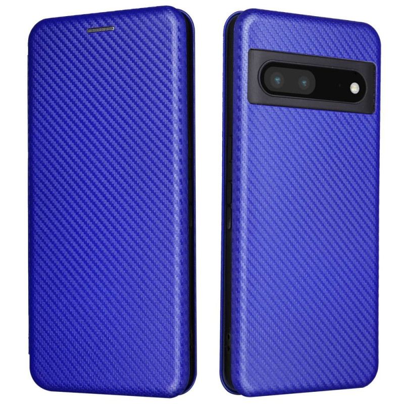 Flip Futrola Google Pixel 7 Pro Kožna Futrola Karbonska Vlakna