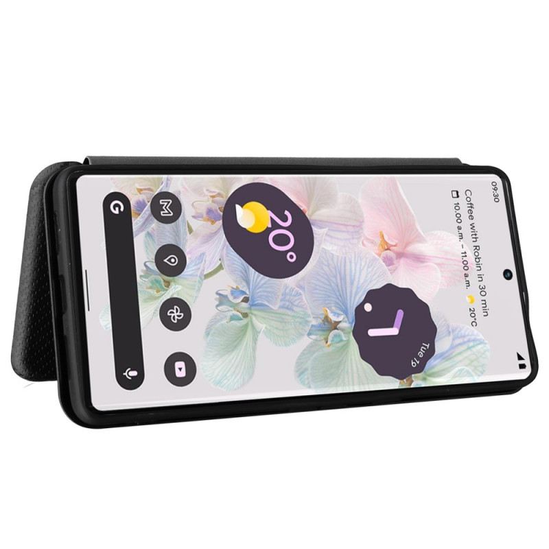 Flip Futrola Google Pixel 7 Pro Kožna Futrola Karbonska Vlakna