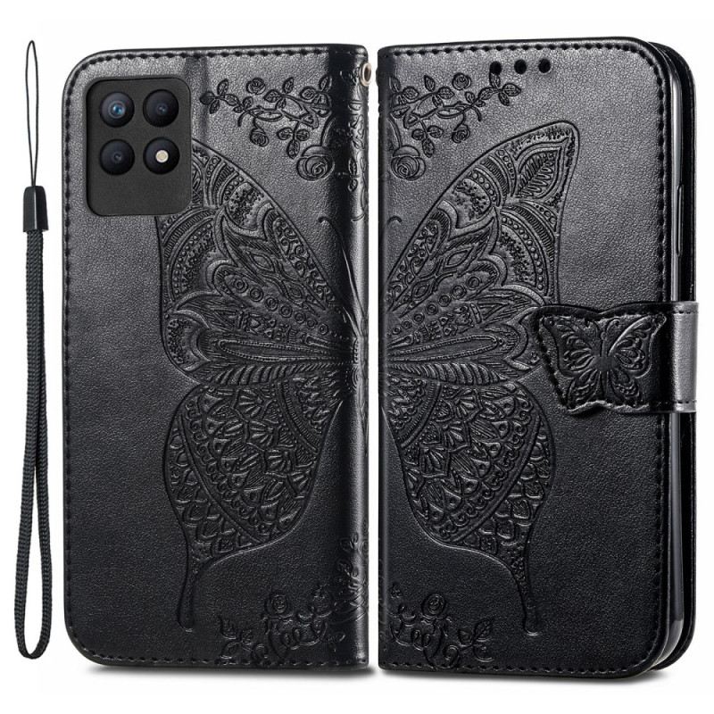 Kožna Futrola Realme 8i Pola Leptira