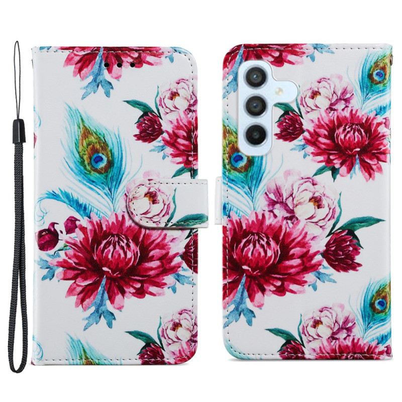 Futrola Samsung Galaxy A34 5G Cvjetna Fantazija S Remenčićima