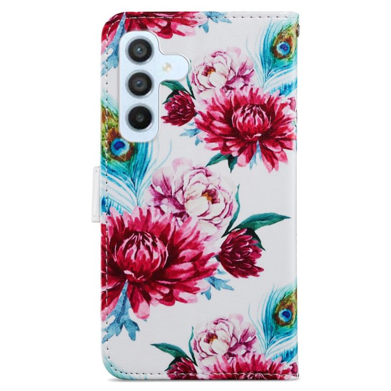 Futrola Samsung Galaxy A34 5G Cvjetna Fantazija S Remenčićima