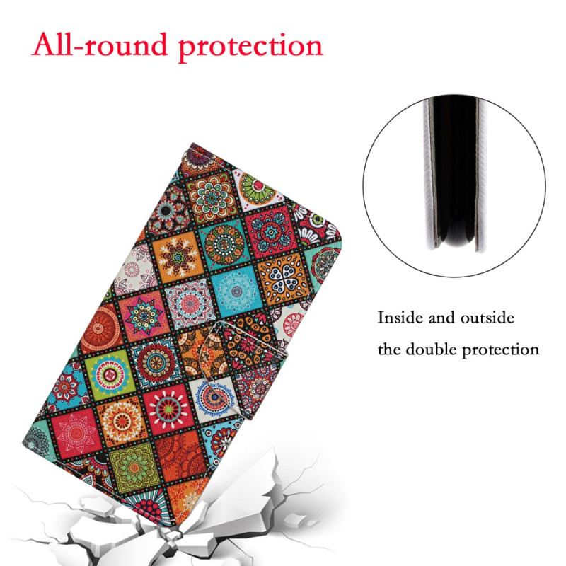 Kožna Futrola Samsung Galaxy A34 5G Patchwork S Remenčićima