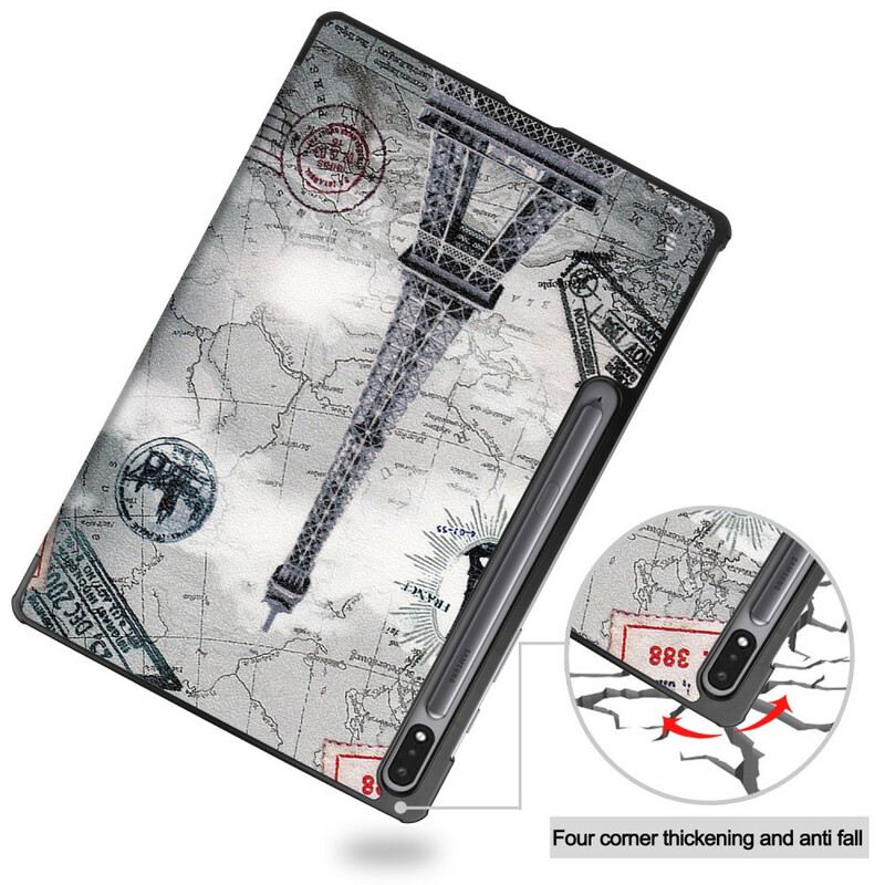 Maskica Samsung Galaxy Tab S8 Plus / Tab S7 Plus Ojačani Eiffelov Toranj