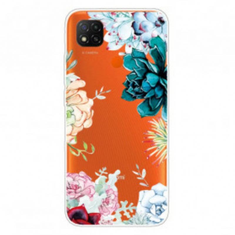 Maskica Xiaomi Redmi 9C Bešavno Cvijeće U Akvarelu