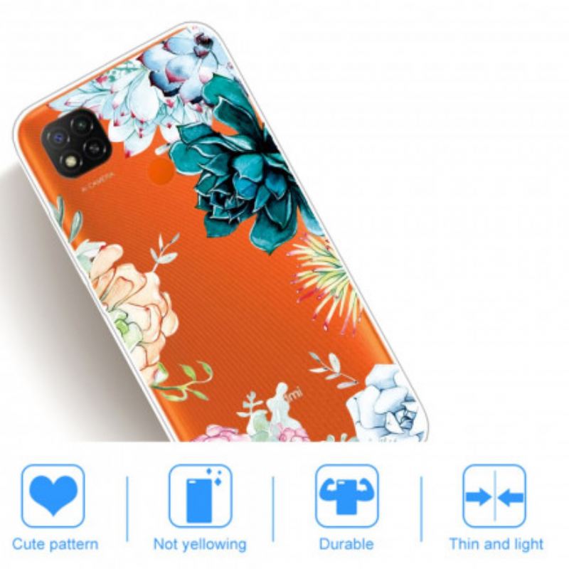 Maskica Xiaomi Redmi 9C Bešavno Cvijeće U Akvarelu
