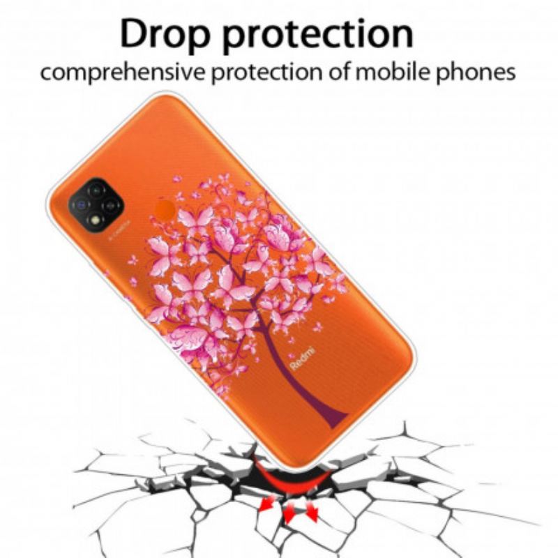 Maskica Xiaomi Redmi 9C Ružičasta Krošnja Drveta