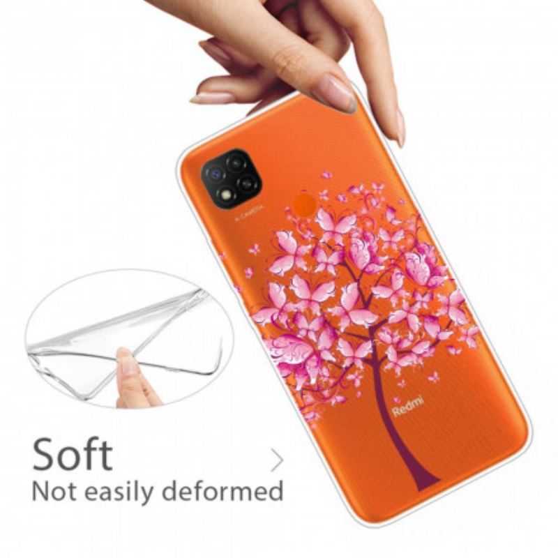 Maskica Xiaomi Redmi 9C Ružičasta Krošnja Drveta