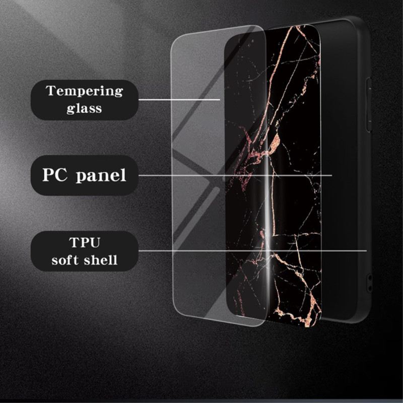 Maskica Za Realme 12 Pro / 12 Pro Plus Mramorno Kaljeno Staklo