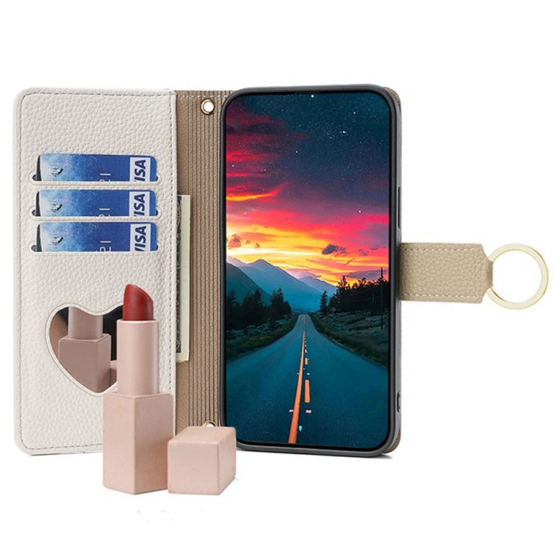 Kožna Futrola Huawei Pura 70 Ogledalo I Lanac