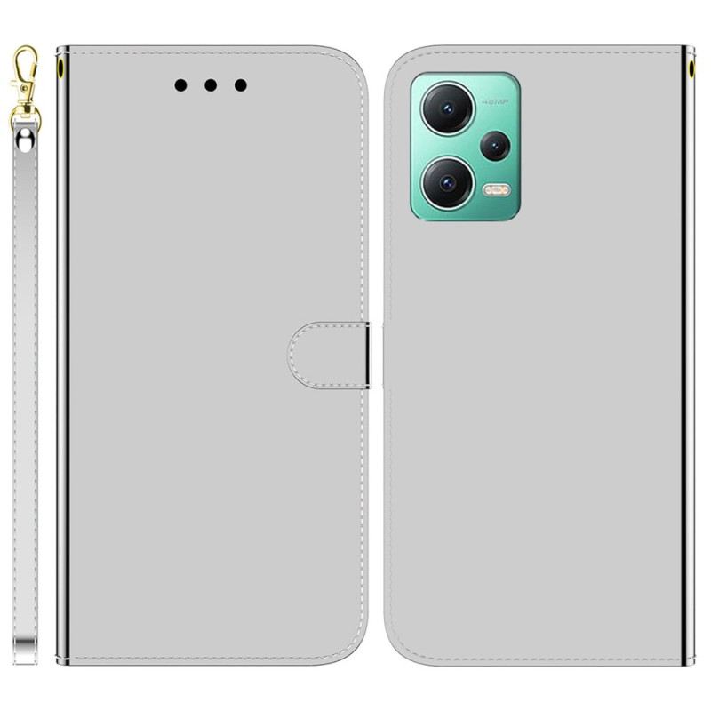 Futrola Xiaomi Redmi Note 12 5G Umjetna Zrcalna Koža S Remenom