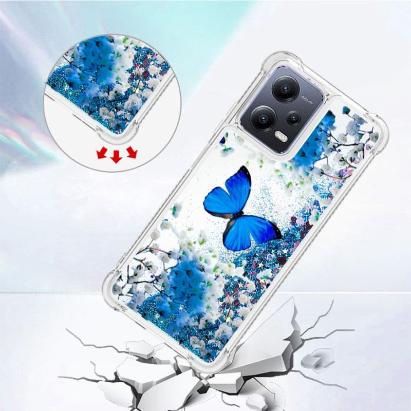 Maskica Xiaomi Redmi Note 12 5G Leptiri Sa Šljokicama