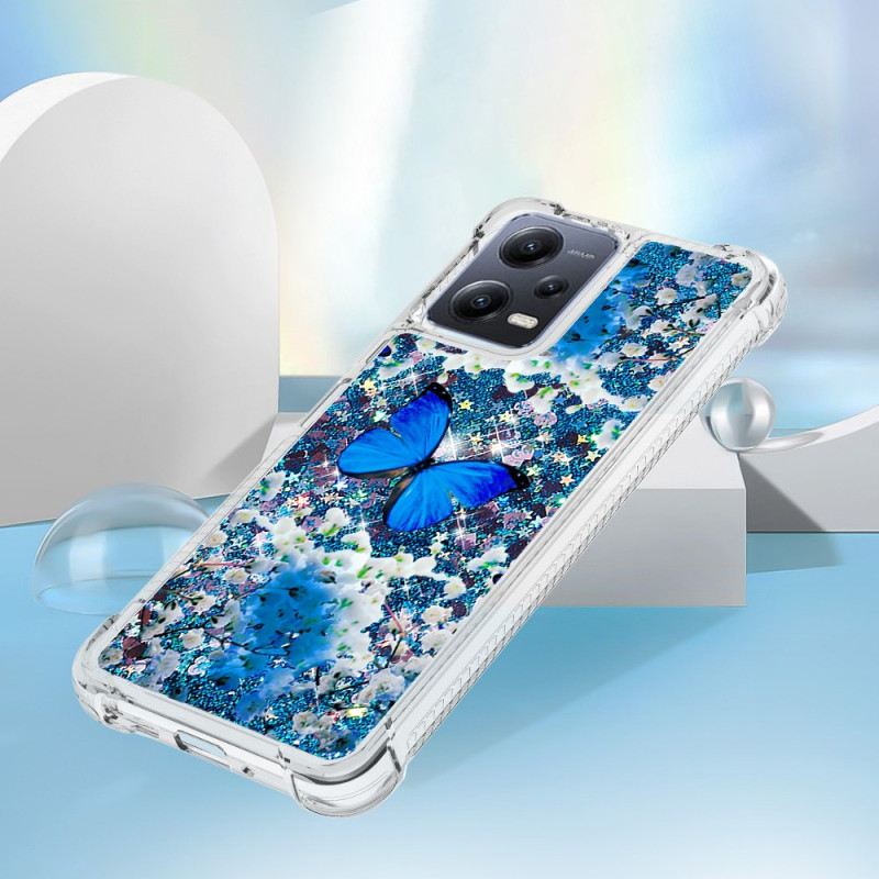 Maskica Xiaomi Redmi Note 12 5G Leptiri Sa Šljokicama