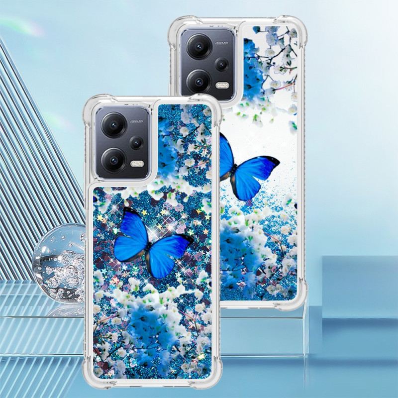 Maskica Xiaomi Redmi Note 12 5G Leptiri Sa Šljokicama
