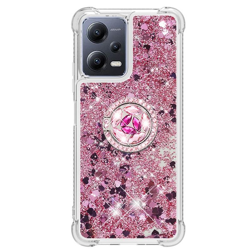 Maskica Xiaomi Redmi Note 12 5G Stalak Za Prstenje Sa Šarenim Šljokicama