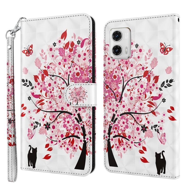 Futrola Moto G73 5G Crveno Stablo S Remenom