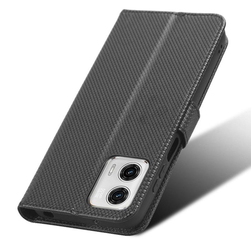 Futrola Moto G73 5G Elegantna Umjetna Koža S Remenom