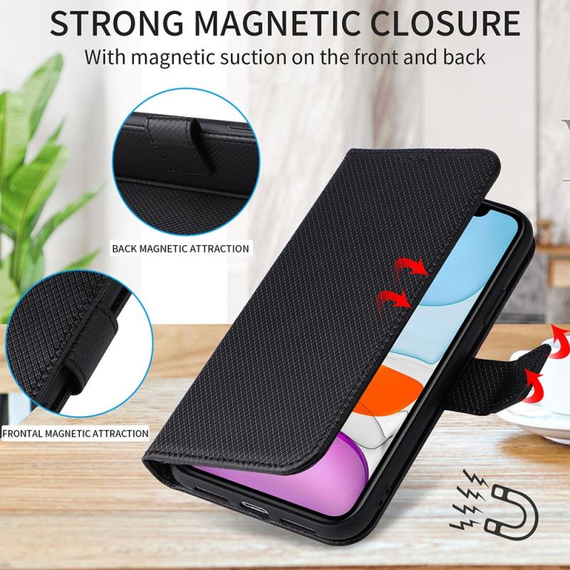 Futrola Moto G73 5G Elegantna Umjetna Koža S Remenom
