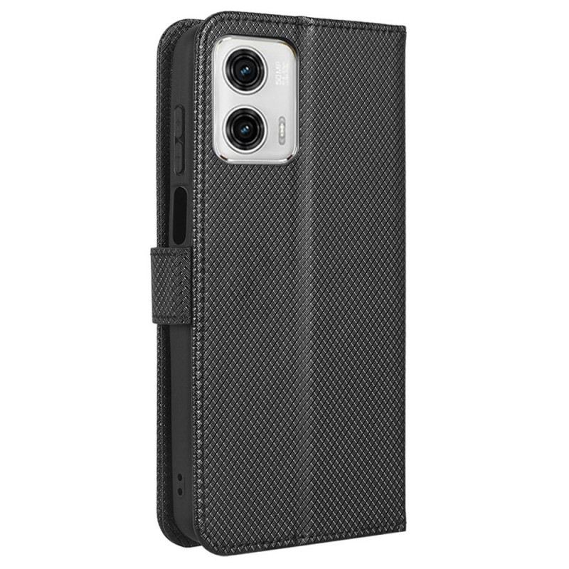 Futrola Moto G73 5G Elegantna Umjetna Koža S Remenom