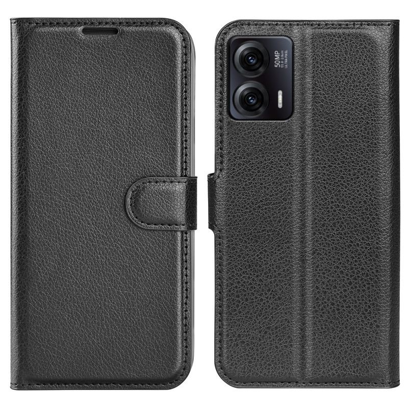 Futrola Moto G73 5G Klasični Litchi Kožni Efekt