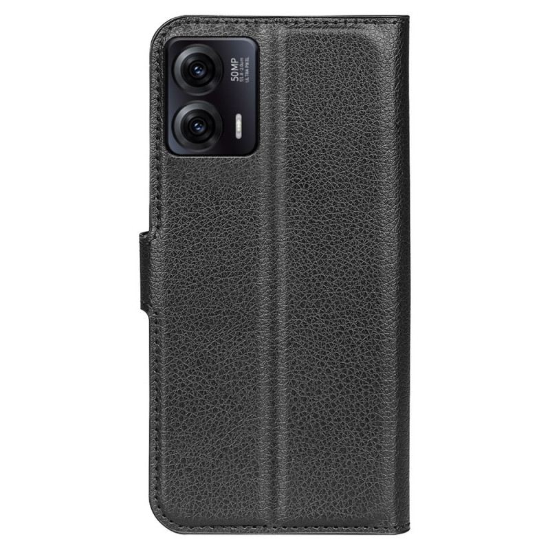 Futrola Moto G73 5G Klasični Litchi Kožni Efekt