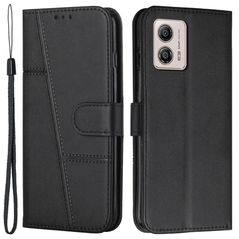 Futrola Moto G73 5G Linije Remena S Efektom Kože