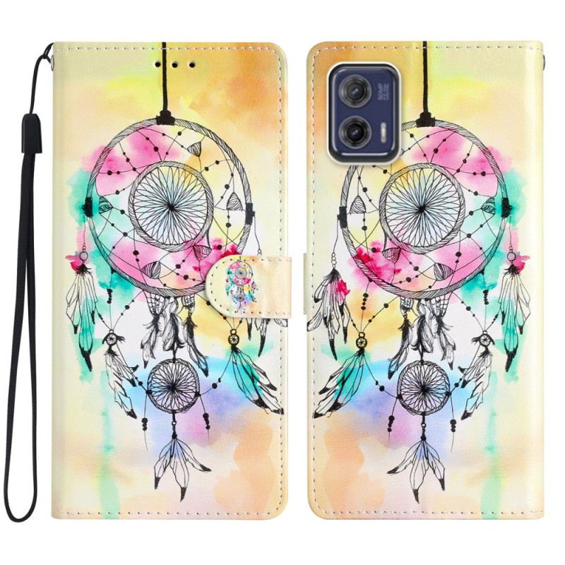 Futrola Moto G73 5G Šareni Hvatač Snova S Remenom