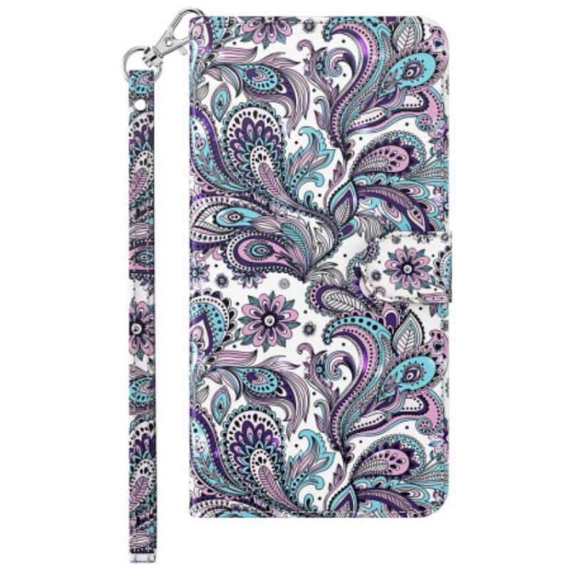 Kožna Futrola Moto G73 5G Paisley Uzorak S Remenčićima