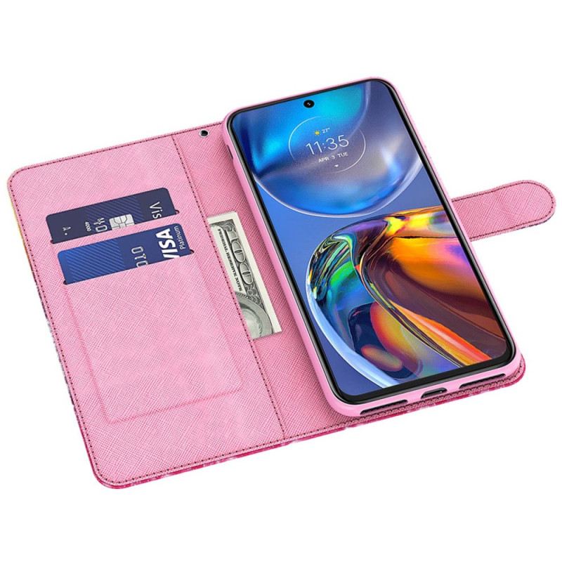 Kožna Futrola Moto G73 5G Paisley Uzorak S Remenčićima