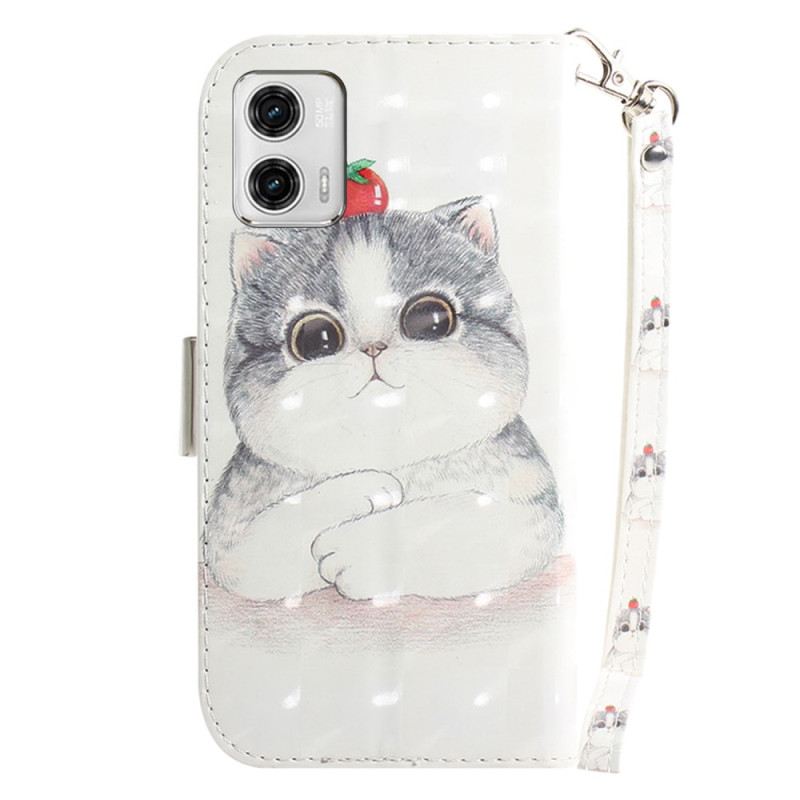 Kožna Futrola Moto G73 5G Thong Graphic Cat