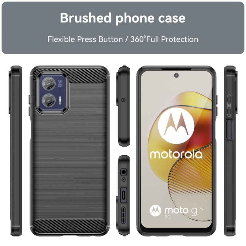 Maskica Moto G73 5G Brušena Karbonska Vlakna