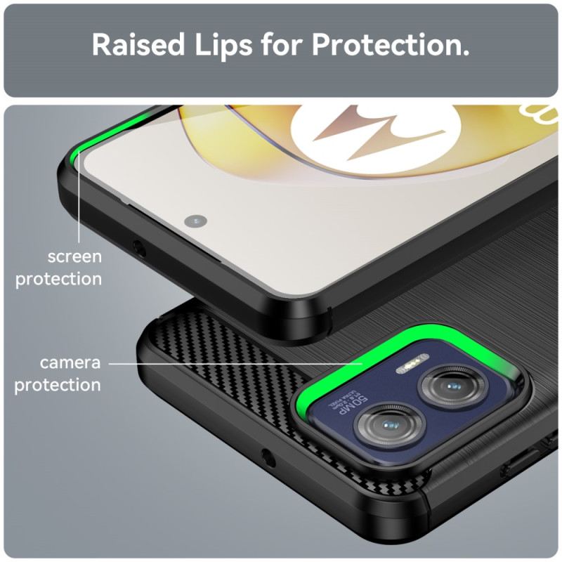 Maskica Moto G73 5G Brušena Karbonska Vlakna