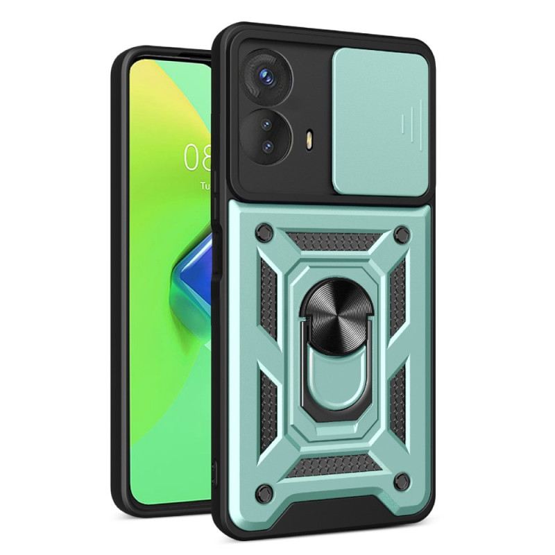 Maskica Moto G73 5G Nosač Prstena I Štitnik Za Leće