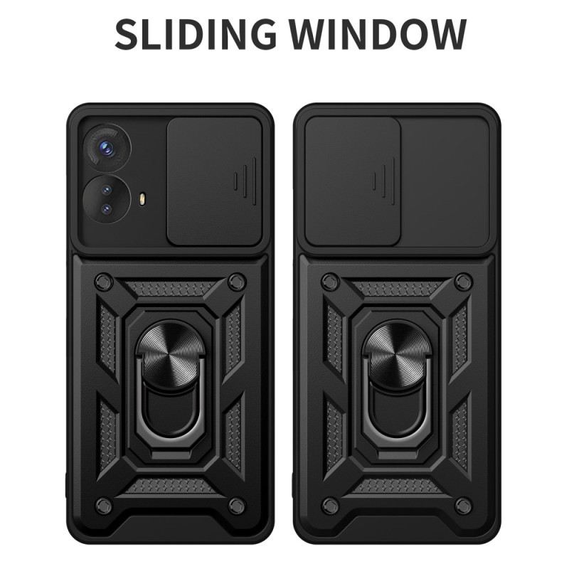 Maskica Moto G73 5G Nosač Prstena I Štitnik Za Leće