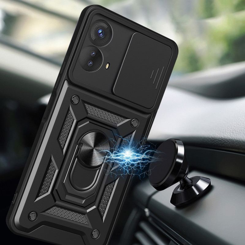 Maskica Moto G73 5G Nosač Prstena I Štitnik Za Leće