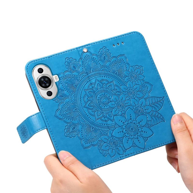 Kožna Futrola Huawei Nova 11 Pro Remen S Cvjetnim Printom